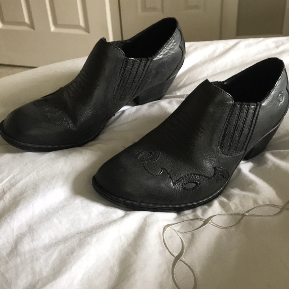 Born Black Leather Ankle Boot